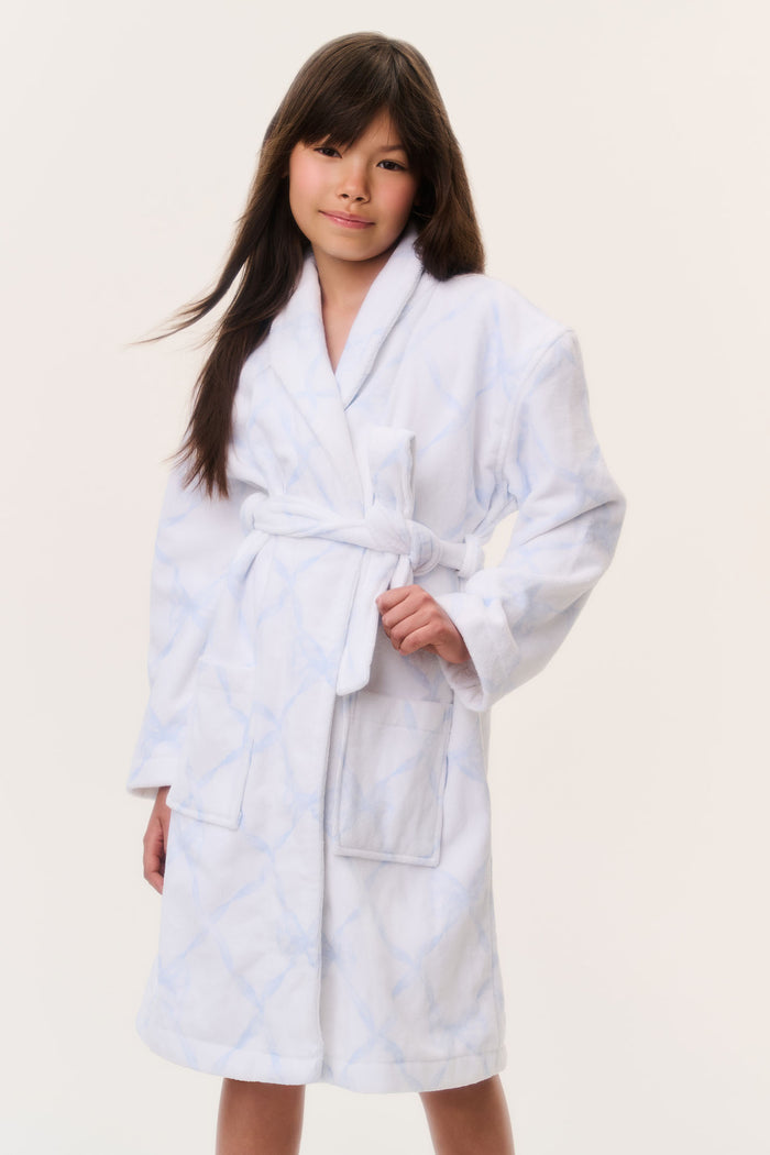 Kids Cotton Bath Robe - BLUE SWEETHEART