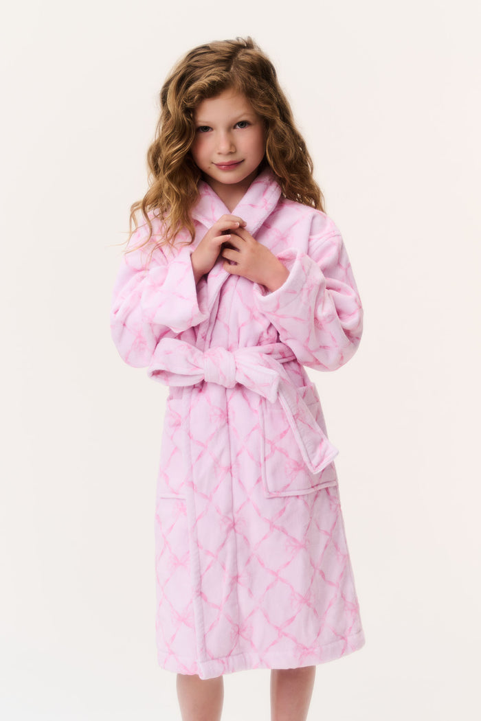 Kids Cotton Bath Robe - PINK SWEETHEART