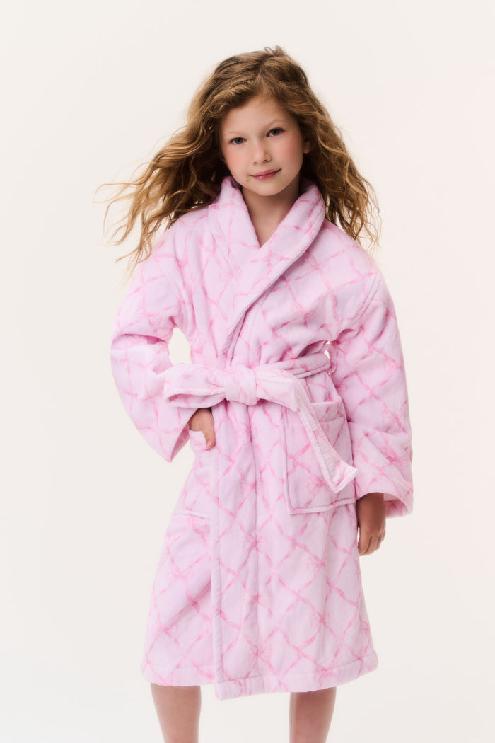 Kids Cotton Bath Robe - PINK SWEETHEART