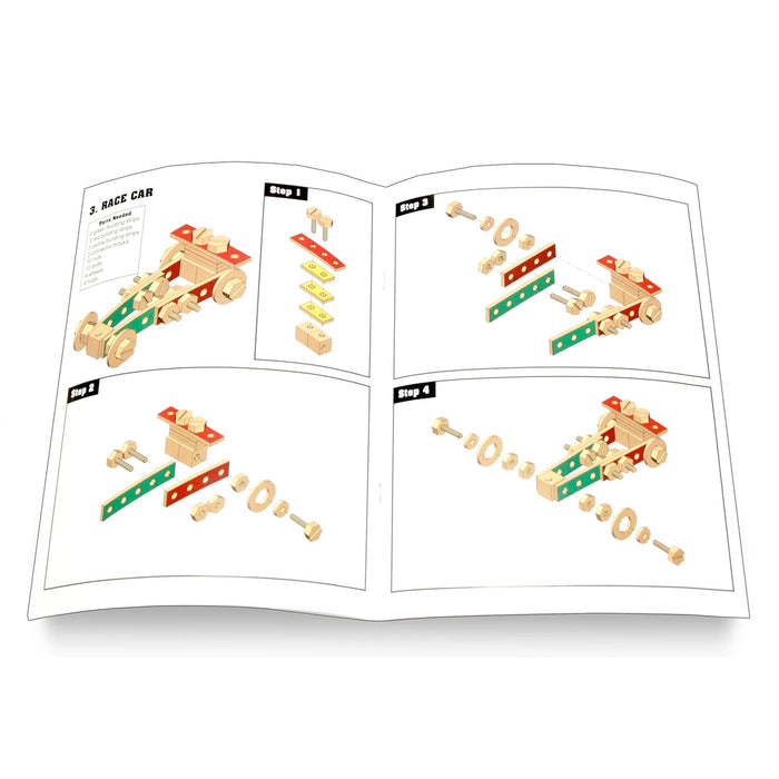 Ideas booklet for building with the Melissa & Doug wooden workbench