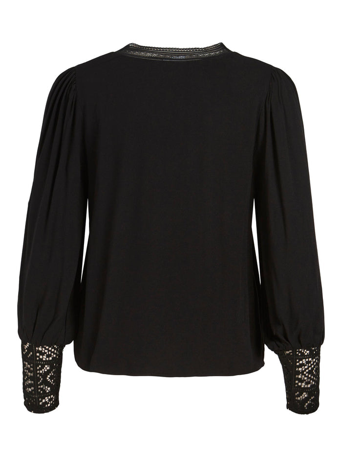 KIKO V NECK TOP (BLACK)