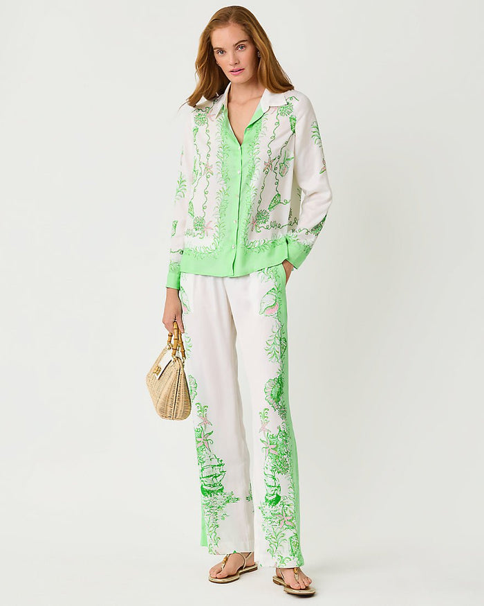 Lilly Pulitzer - Koko Button Down Top - Resort White Ship To Shore