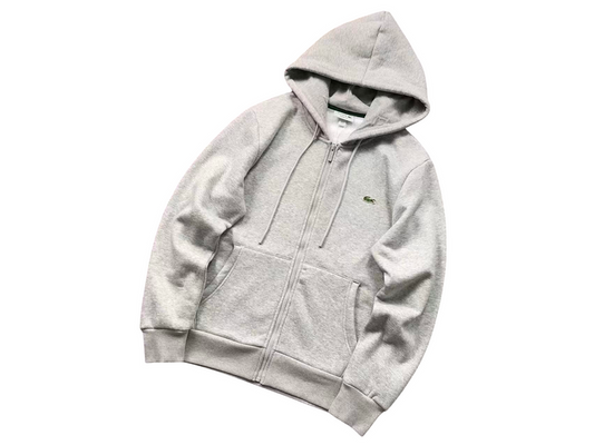 Lacoste Classic Zip Hoodie Grey