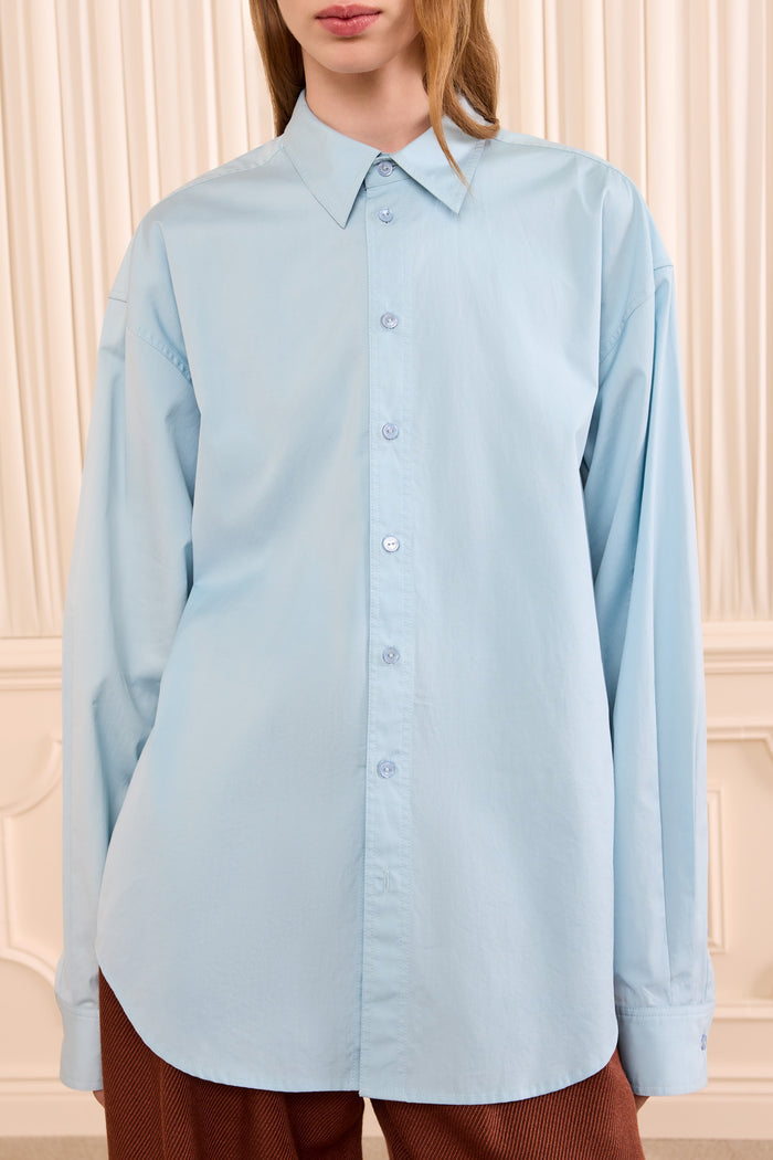 Laia Long Sleeve Cotton Blouse - Heron