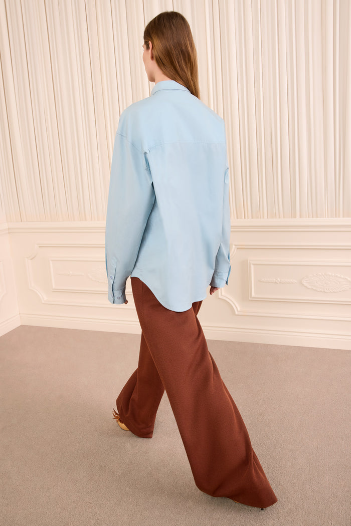 Laia Long Sleeve Cotton Blouse - Heron