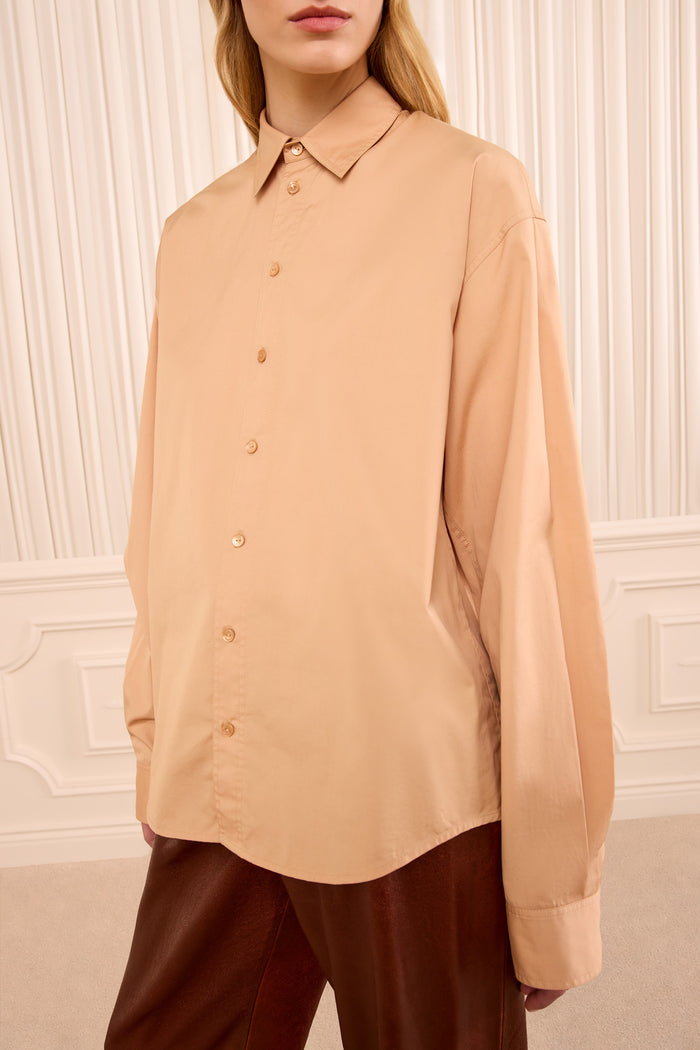 Laia Long Sleeve Cotton Blouse - Powder