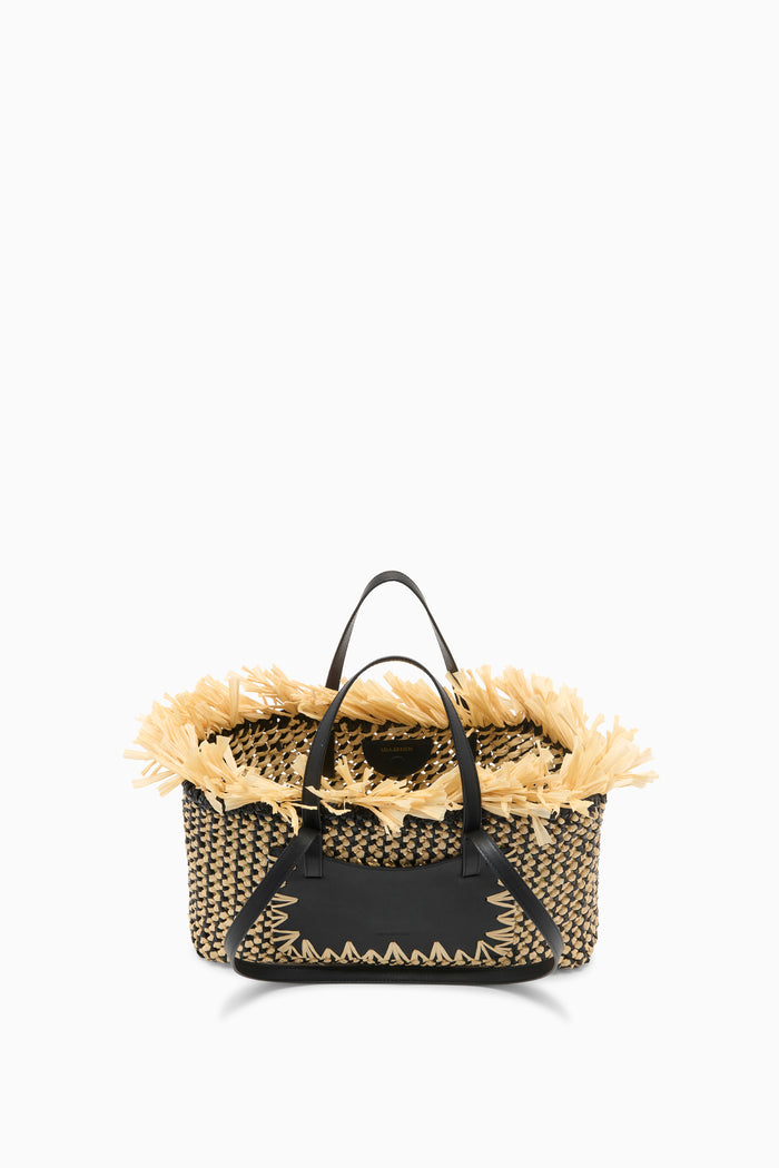 Designer Raffia Lali Tote - Back View with Fringe Detail | Ulla Johnson