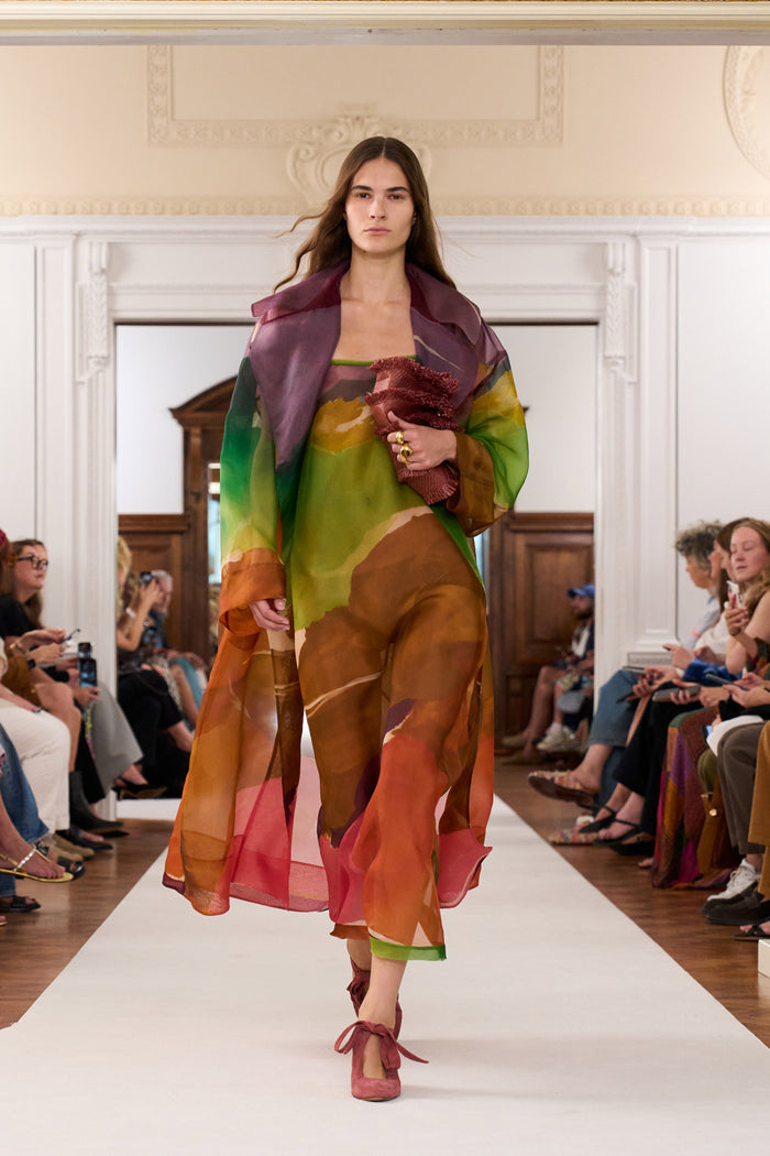 Multicolor Organza Landscape Dress - Runway Look 38 | Ulla Johnson