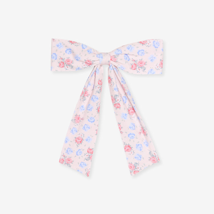 Floral bow with a bow on a white background