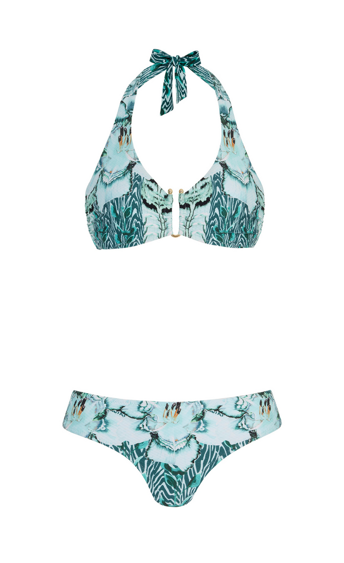 Liana U-Bar Bikini Top - Blue Mix