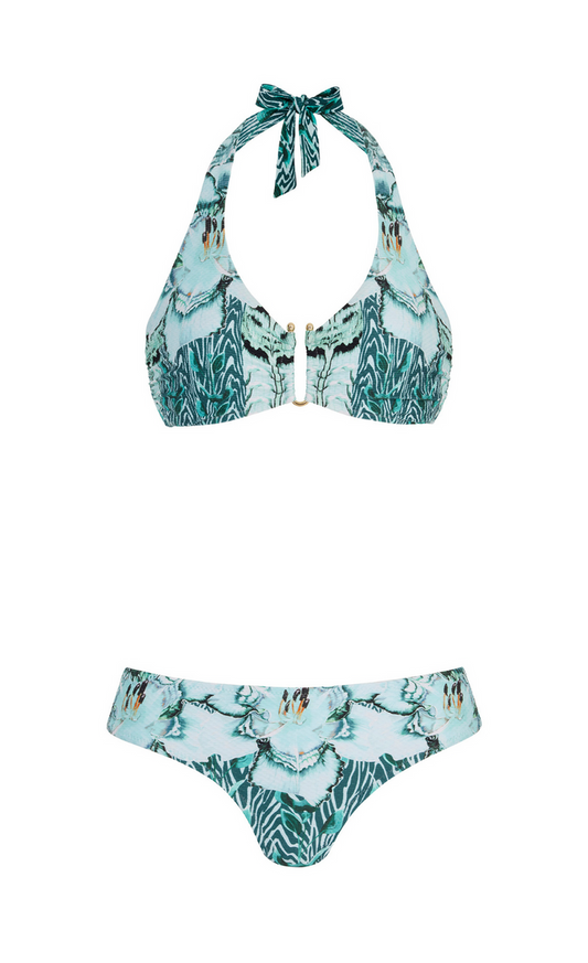 Liana U-Bar Bikini Top - Blue Mix