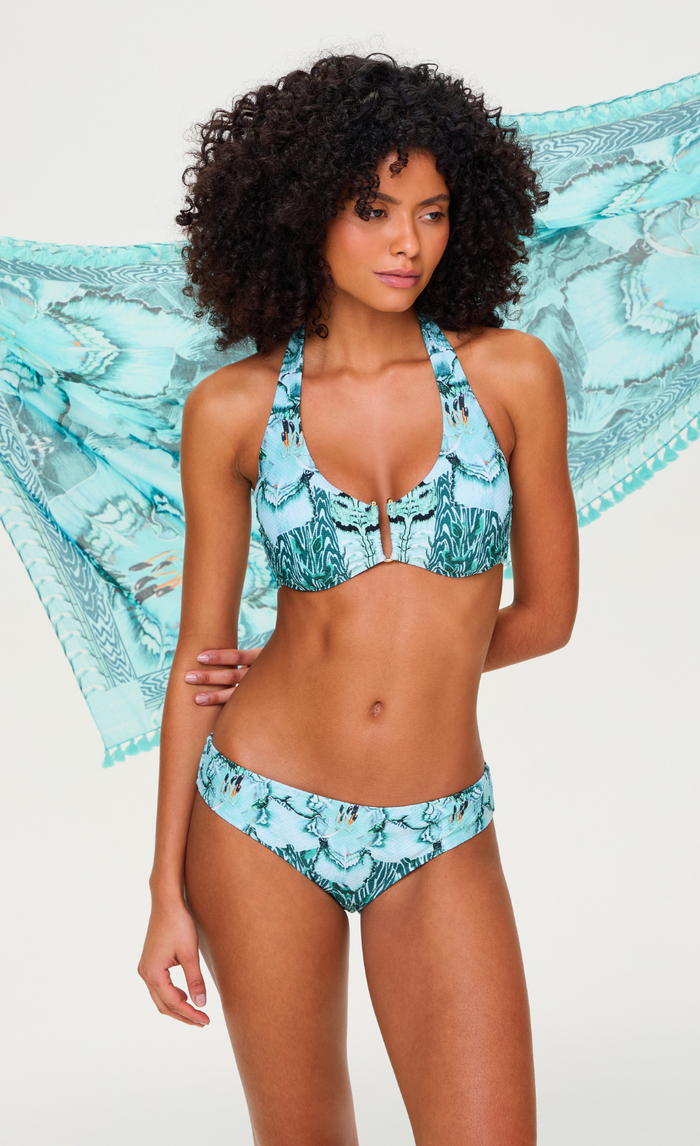 Liana U-Bar Bikini Top - Blue Mix