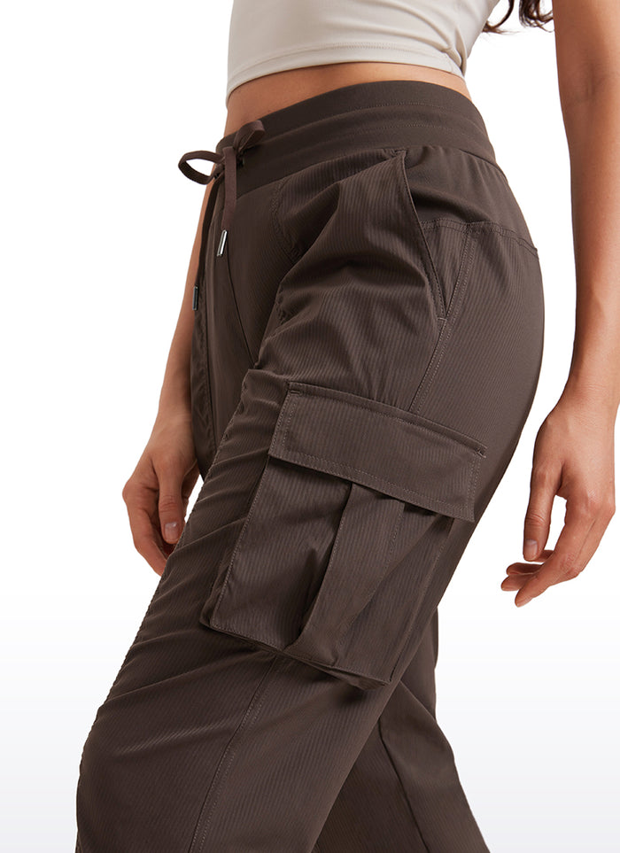 CRZ YOGA Women's Lightweight Running Classic Fit Ruched Joggers 28.5'' Hot Fudge Brown
