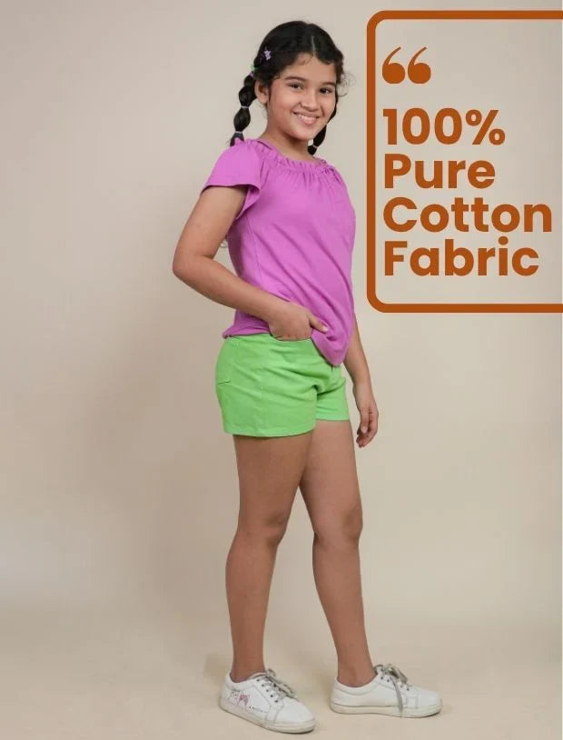 Denim Shorts Lime Green -Tweeny Mini