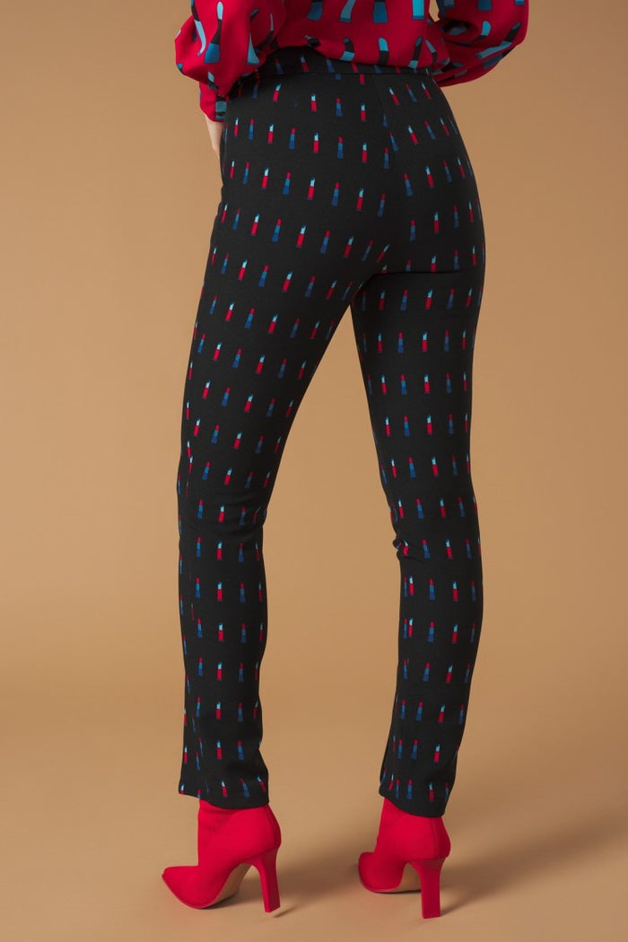 LIPSTICK TROUSERS (BLACK/MULTI)
