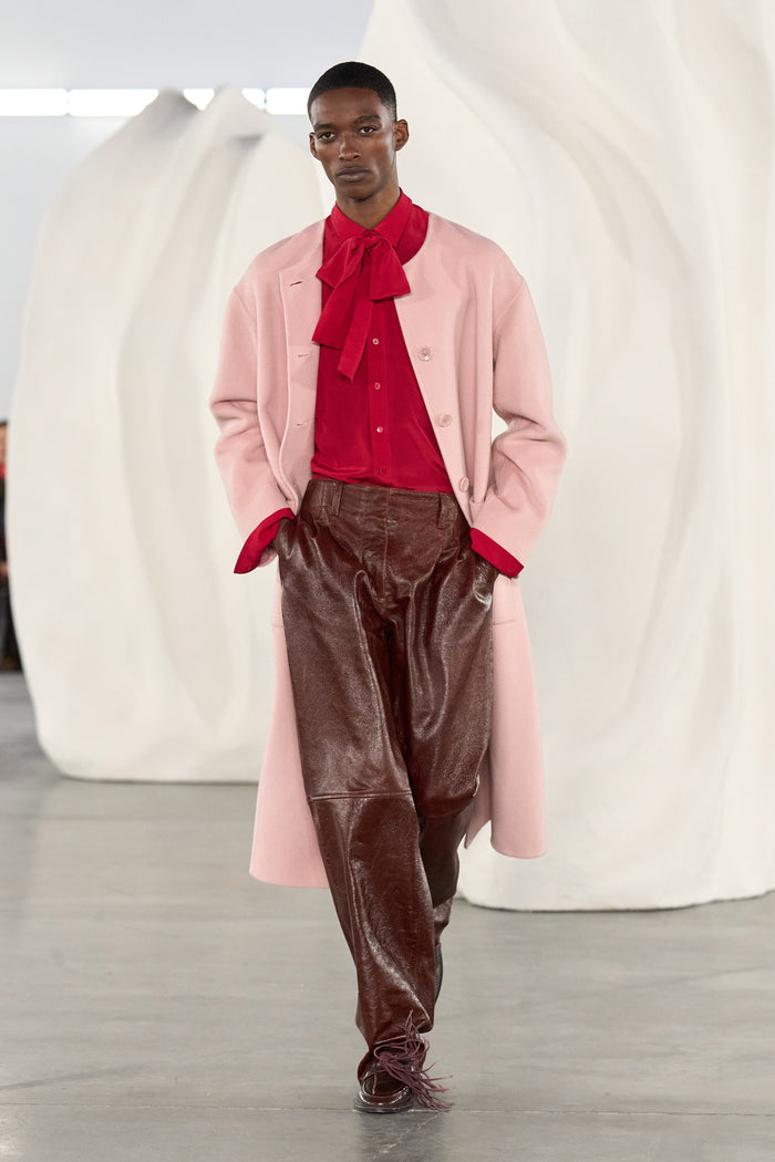 Lise Long Sleeve Silk Blouse - Cerise