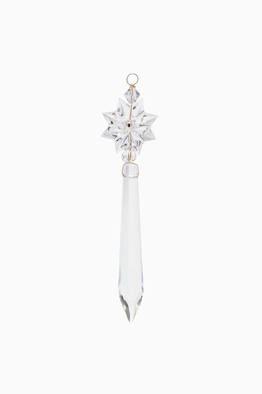 Clear Hand-Blown Lobmeyr Crystal Holiday Ornament - Front View | Ulla Johnson