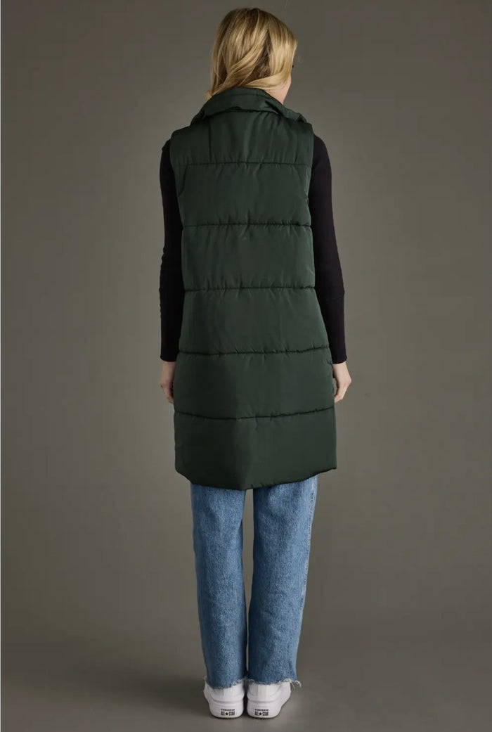 Long Vest Dark Green