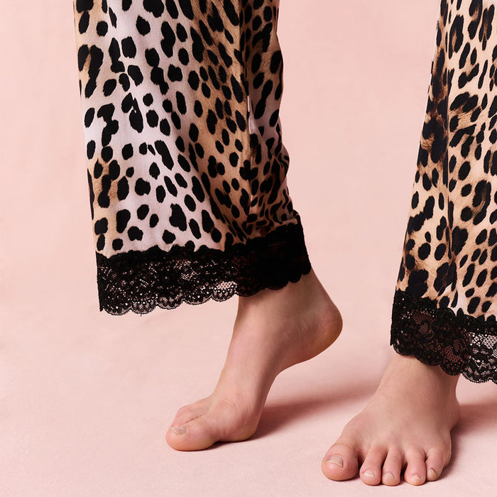 Loretta Leopard Women's Lace Pajama Pants