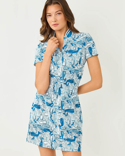 Lilly Pulitzer - Love Active Dress Upf 50 Plus - Nassau Blue Thar She Blows
