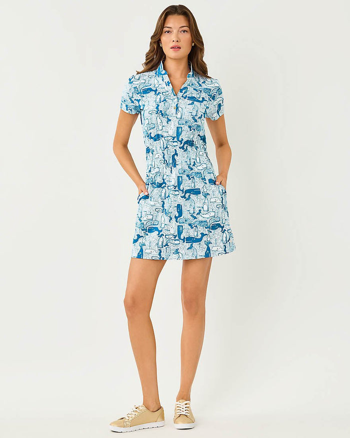 Lilly Pulitzer - Love Active Dress Upf 50 Plus - Nassau Blue Thar She Blows