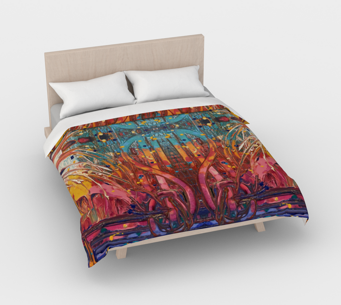 "Love Supreme" Duvet Cover #2 (Pink,Purple, Yellow)