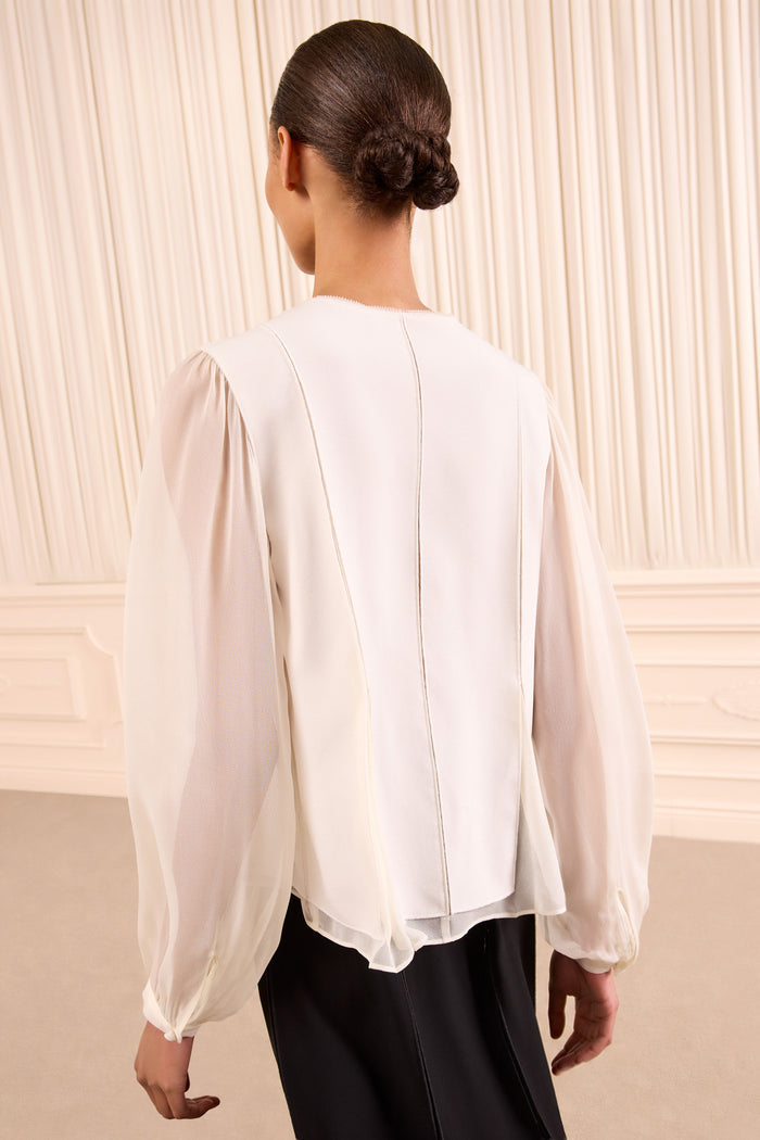 Lucette Long Sleeve Blouse - Pearled Ivory
