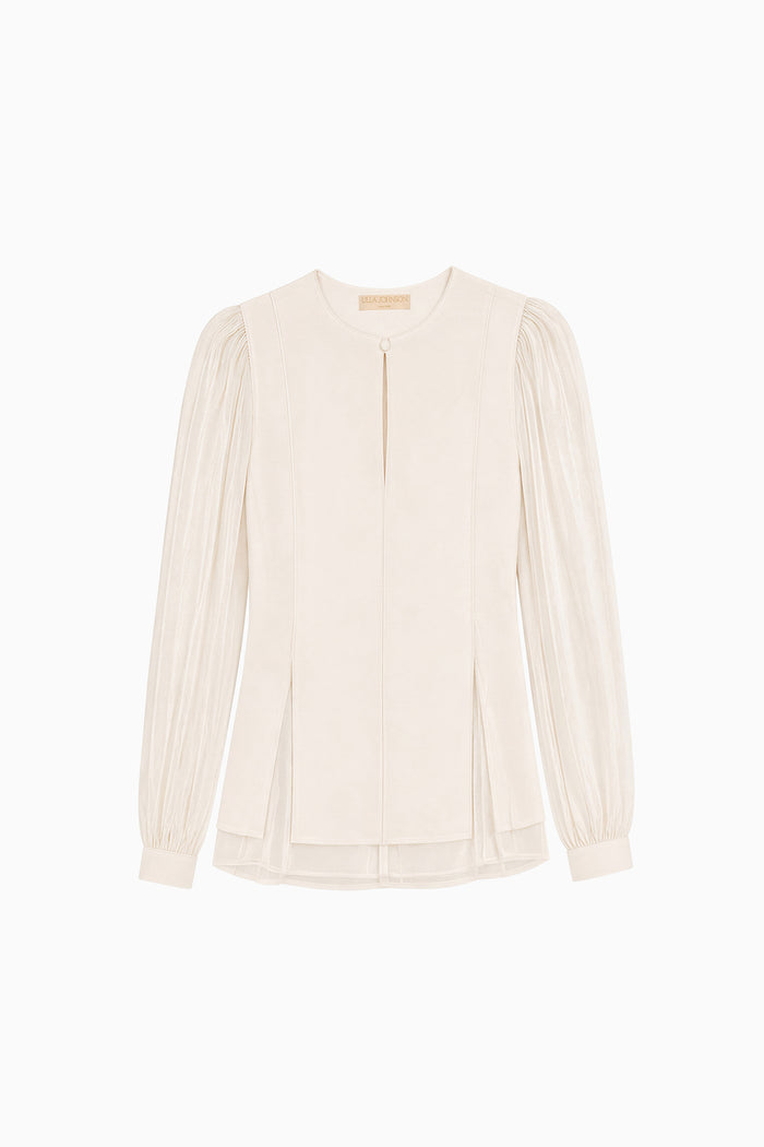Lucette Long Sleeve Blouse - Pearled Ivory