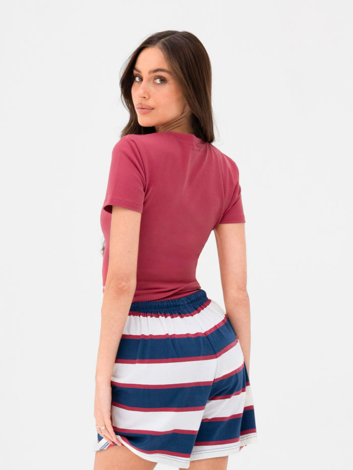 Lucia Baby Tee - Hot Pink