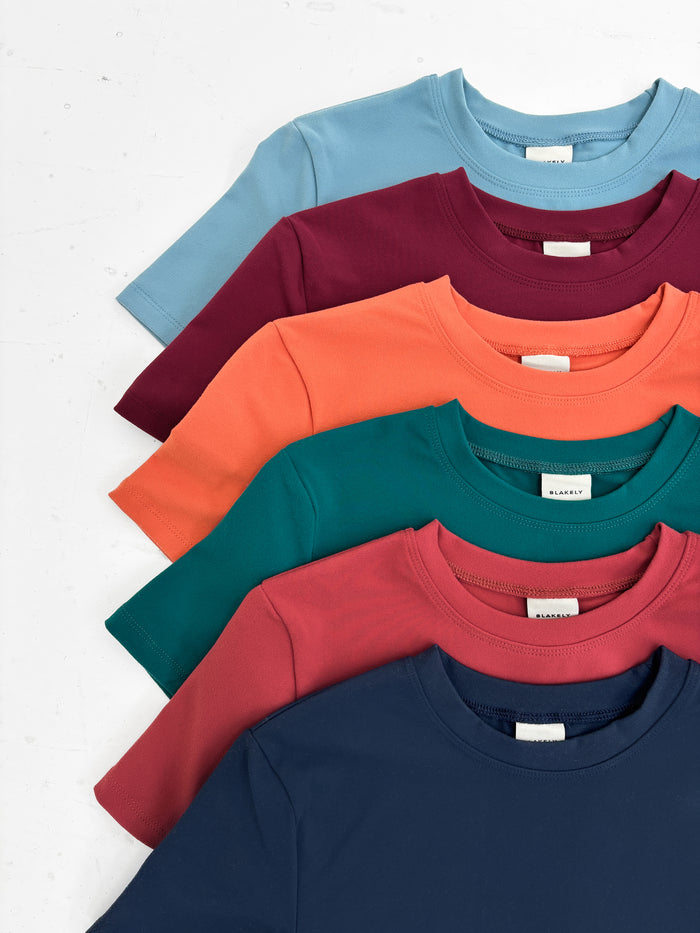 Lucia Baby Tee - Wine Red