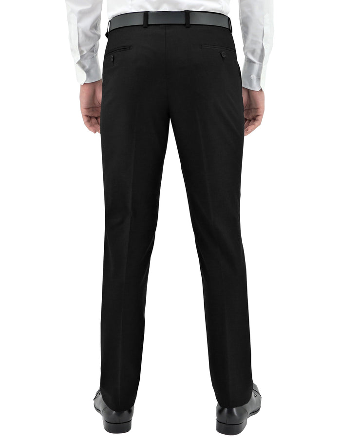 Lyon 106 Black Australian Merino Wool Suit Trouser