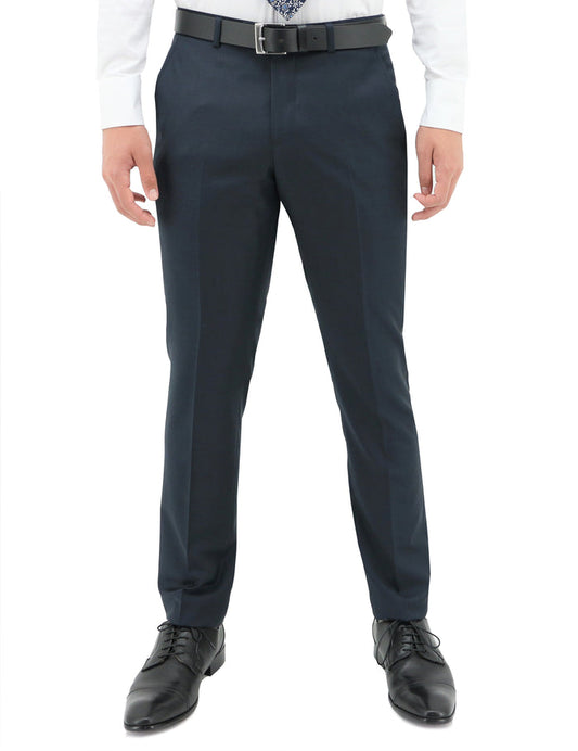 Lyon 106 Blue Australian Merino Wool Suit Trouser