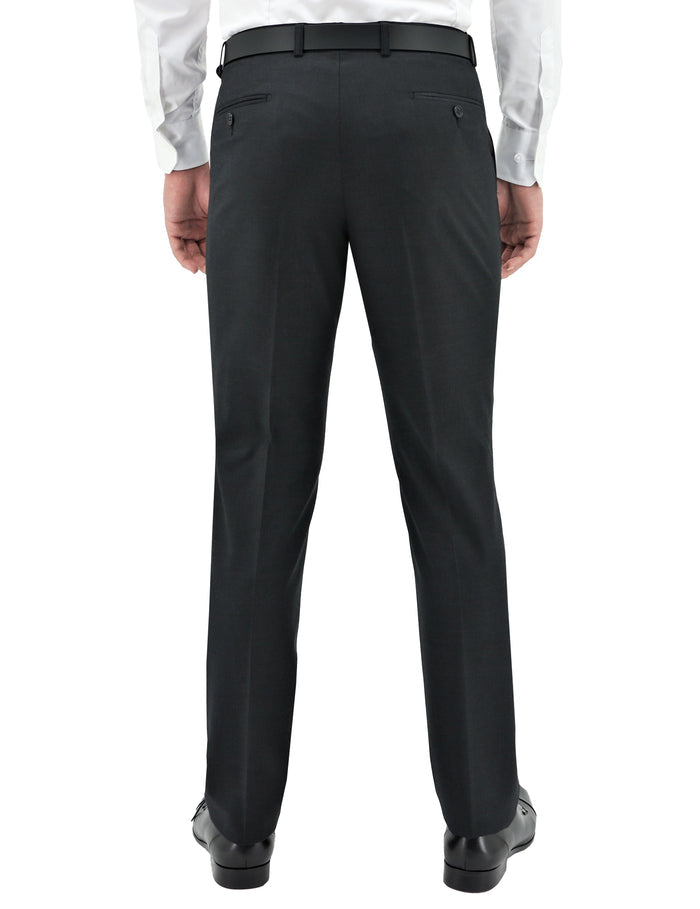 Lyon 106 Charcoal Australian Merino Wool Suit Trouser