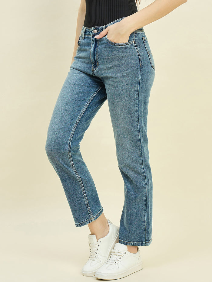 Madame Blue Straight Fit Jeans