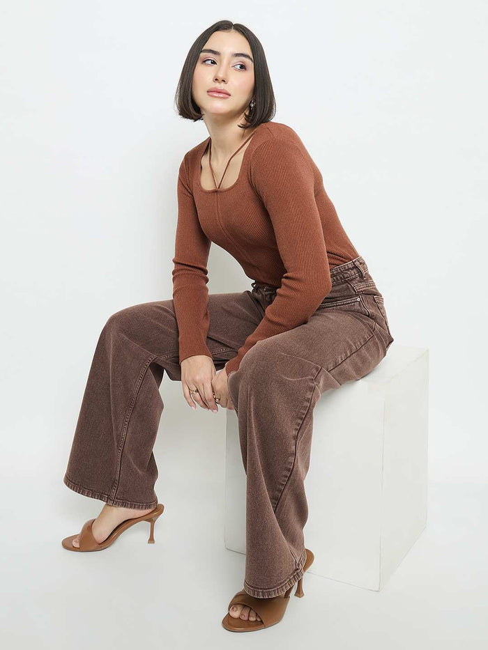 Madame Brown Straight Fit Jeans