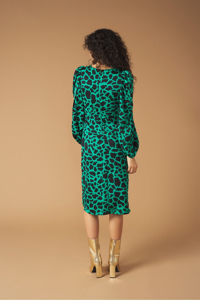 MAE DRESS (GREEN/BLACK)