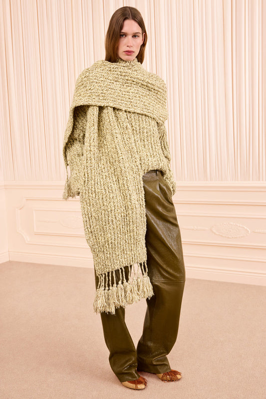 Maeve Knit Scarf - Alabaster