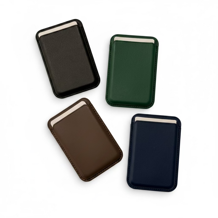 ModSoles MagSafe Card Wallet in all four colors – Obsidian, Evergreen, Khaki, Deep Marine slim magnetic wallets
