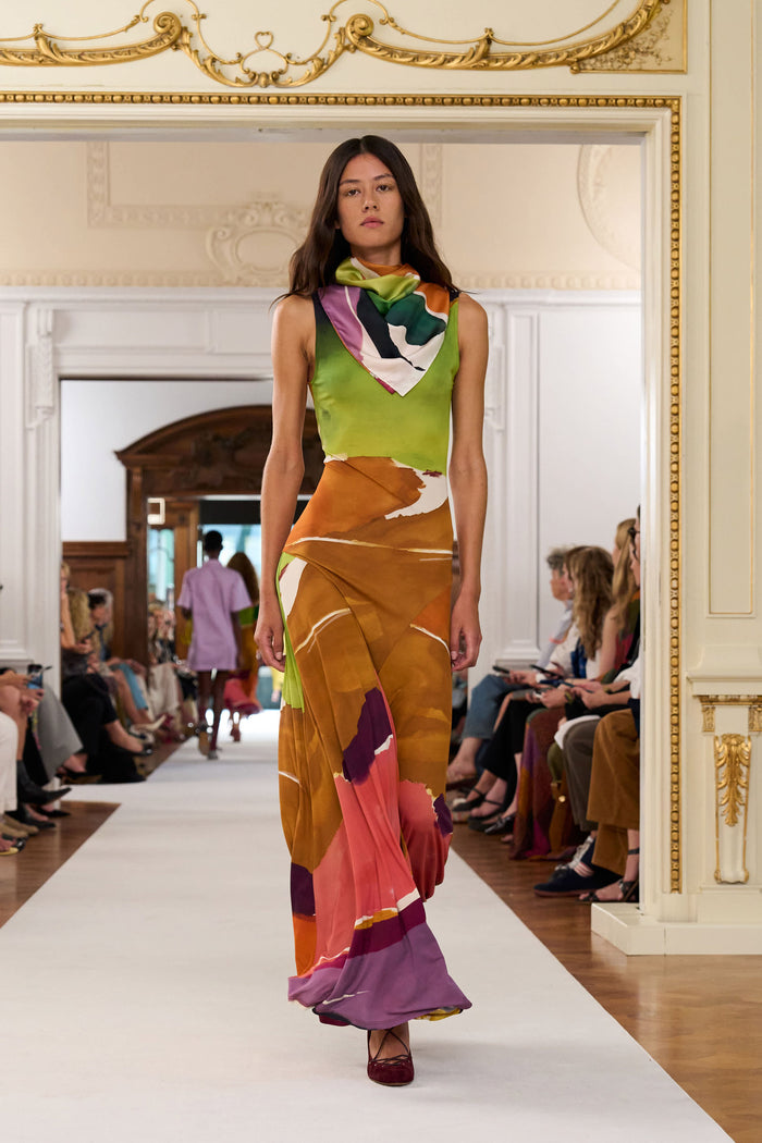 Malie Designer Jersey Maxi Dress, SS26 Runway Look 33 - Full-Length Runway Walk | Ulla Johnson