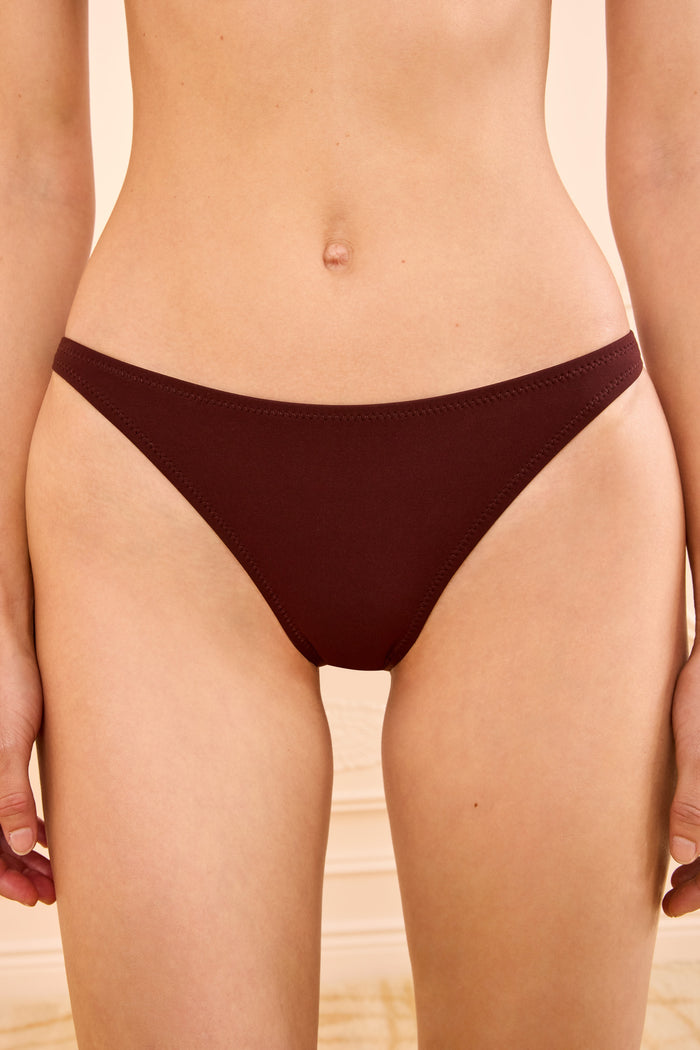 Urchin Mallorca Designer Bikini Bottom - Close-Up Front Detail, High-Cut Leg | Ulla Johnson