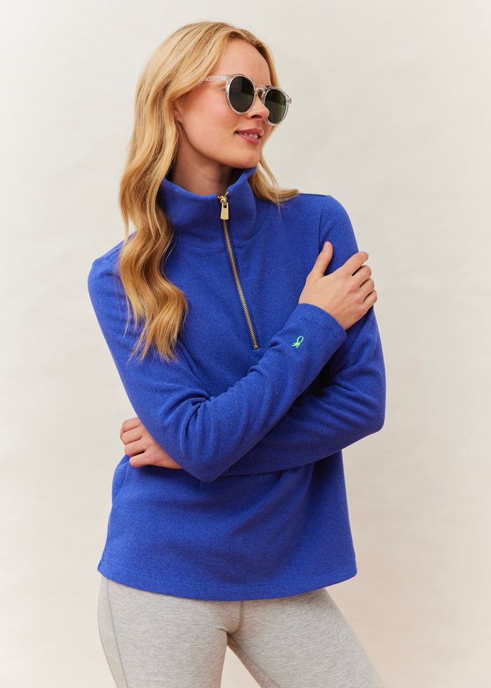 Manchester Pullover in Terry Fleece (Cobalt)