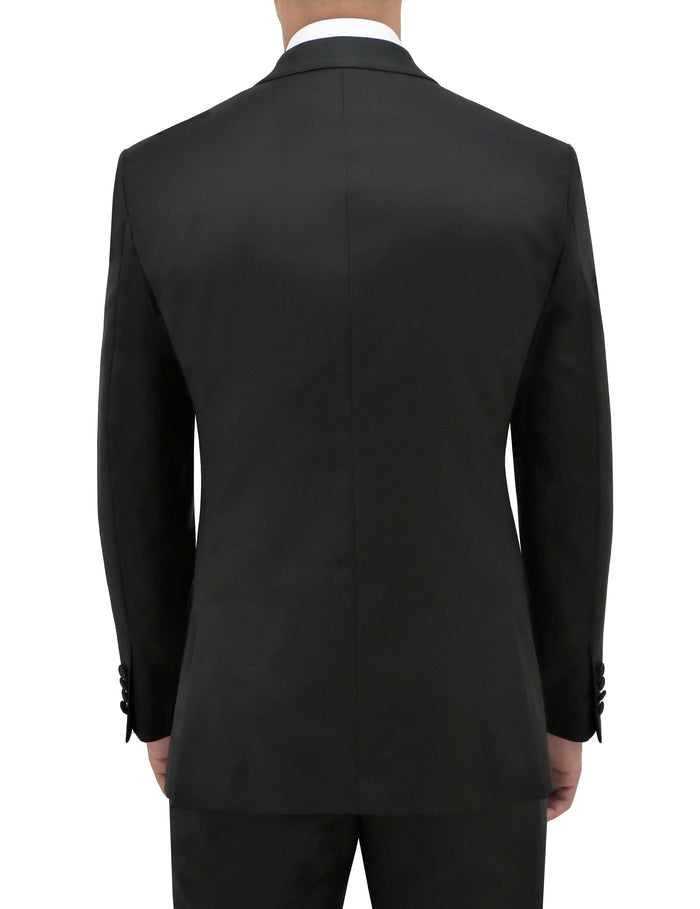 Manta 106 Black Australian Merino Wool Dinner Jacket