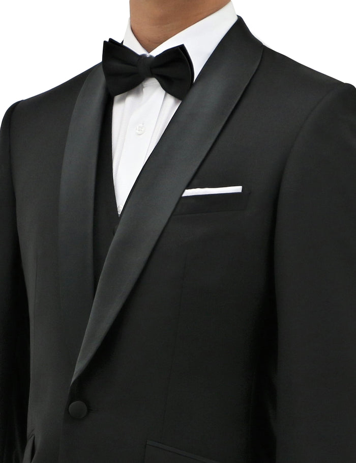 Manta 106 Black Australian Merino Wool Dinner Jacket