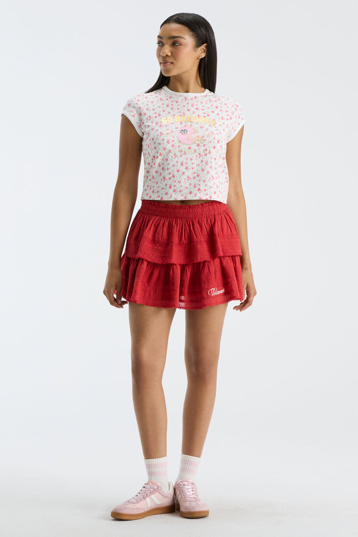 Marykate Ringer Tee - RED SEA