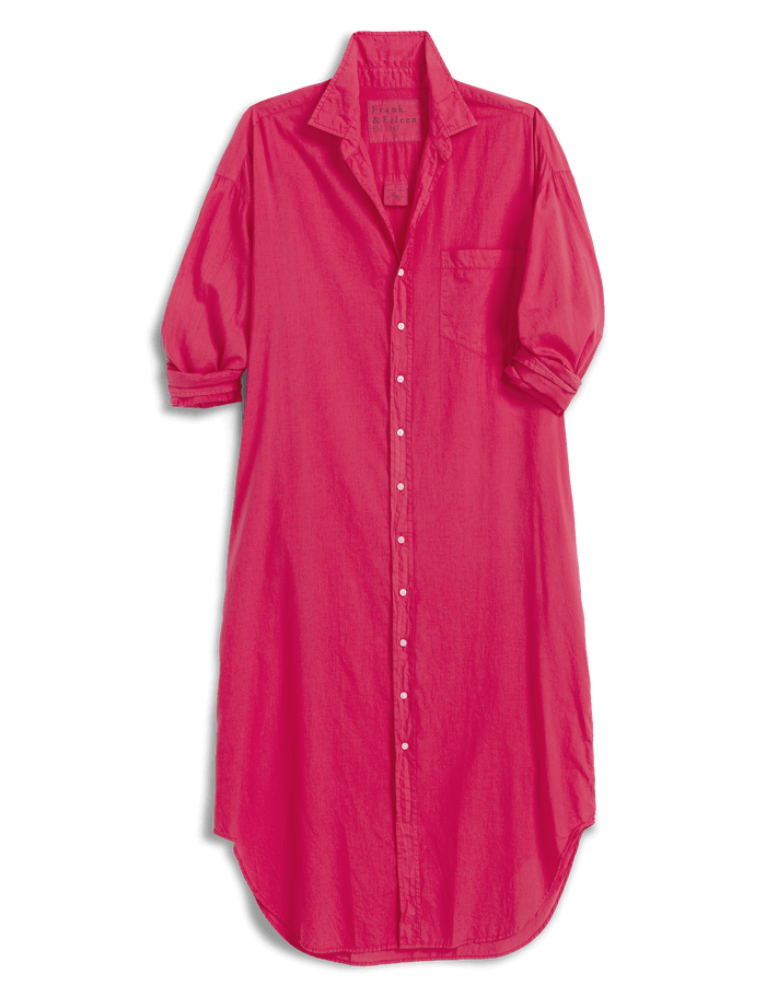 Pink shirt dress on a black background