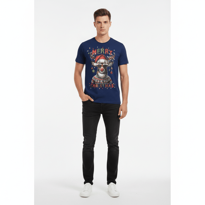 Mens Christmas T-Shirt Novelty Festive Party Tee 100% Cotton