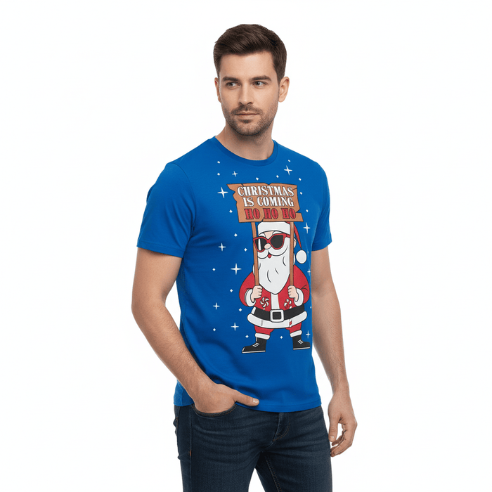 Santa Ho Ho Ho Blue / M