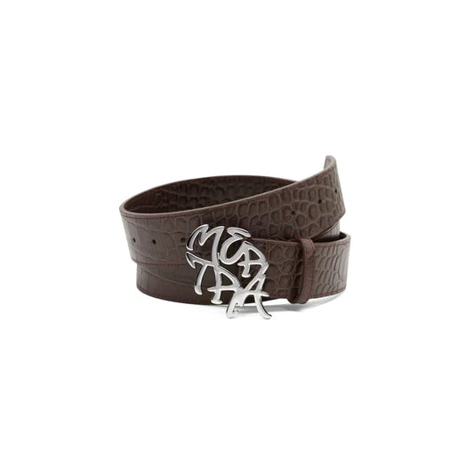 MERTRA Alligator Skin Belt Brown