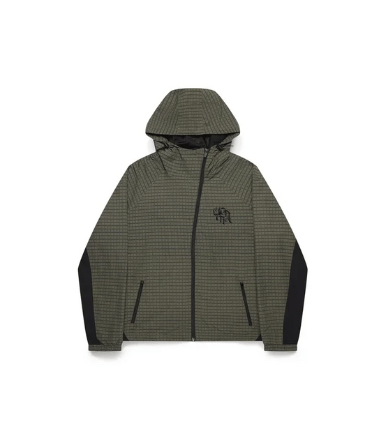 MERTRA Asymmetrical Plaid Softshell Green