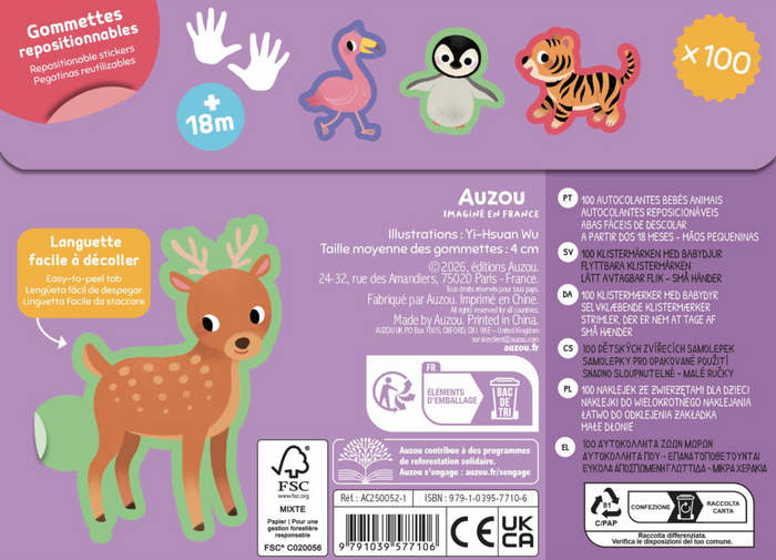 Mes premières gommettes | Les bébés animaux